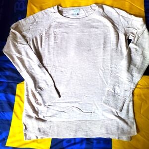 Old Navy Cream Crewneck Sweater Soft Cotton Blend